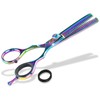 Thinning Scissors for Hair, Titanium, Double Sided, Serrated, 5.5 Inch