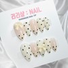 Cream puff handmade nail tips - short ballerina / 슈크림동산