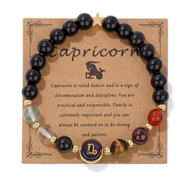 Zodiac Bracelets for Women Spirit Bracelet Manifestation 12 Constellations Healing Crystal Stone Beads Bracelet Birthday Zodiac Gifts Horoscope Spiritual Bracelet