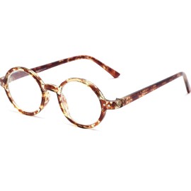 The Scholar Round Readers Reading Glasses for Men and Women, 1.75 Marbled Brown