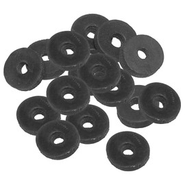PATIKIL M4 Rubber Flat Washer, 16 Pack 4mm ID 13mm OD 3mm Thick Sealing Spacer Gasket Ring for Faucet Pipe Water Hose Fastener Bolt, Black