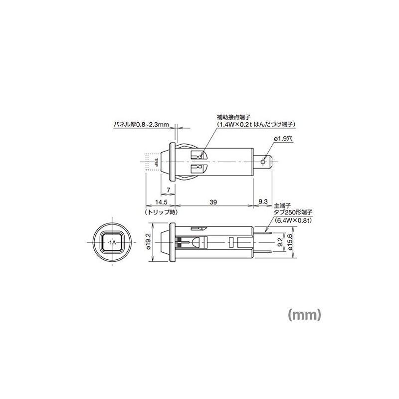 IDEC NRF111-10A NRF Series Circuit Protector, Current Extraction, 1 Pole,