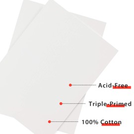 PHOENIX Painting Canvas Panels 12x16 Inch, 12 Value Pack - 8 Oz Triple Primed 100% Cotton Acid Free Canvas Boards for Painting, White Blank Flat Canvas Boards for Acrylic, Oil Paints