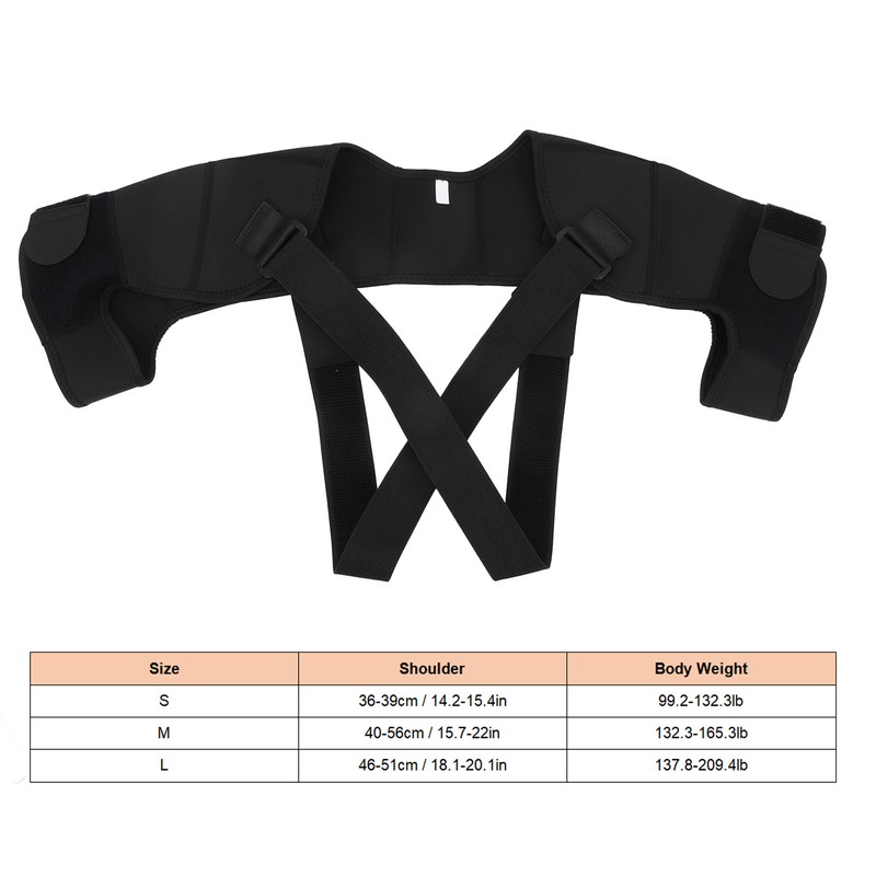 Double Shoulder Support Brace Adjustable Sweat Wicking Prevent Injuries Shoulder