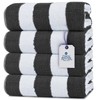 DAN RIVER Premium Stripe Cabana Bath Towels Pack of 4