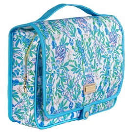 Lilly Pulitzer Lilly Pulitzer Travel Toiletry Bag with Handle, Pockets, and Zipper, Hanging Travel Organizer for Makeup and Toiletries, Just a Pinch
