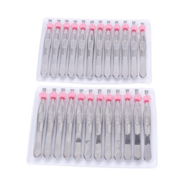 WOONEKY Professional Eyebrow Tweezers Flat Tip Stainless Steel for Hair Removal Grooming