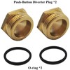 2 Pack RP2865 Push-Button Diverter Plug, Brass Plug for Faucet