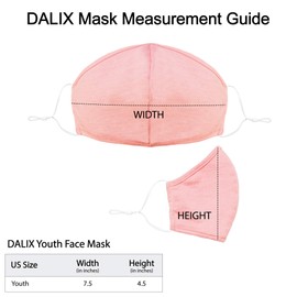 DALIX Kids Face Mask Washable Made in USA - Pink XS (20 Pack)