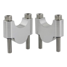 Motorcycle ADV Dirt Bike Handlebar Risers 1 1/8" 28.6mm Without Clamps, Fit for VFR1200X/CB650R, VMAX/MT-125, Street Triple, Scrambler 800 (Silver, Rise (1 3/16")30mm)