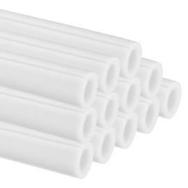 PATIKIL 39.4" Lx1.5 IDx0.4 T Pipe Insulation Foam Tube, 12Pcs Insulating Foam Pipe Covers Heat Preservation for Plumbing Water AC Pipe Sprinkler Spigot, Brown