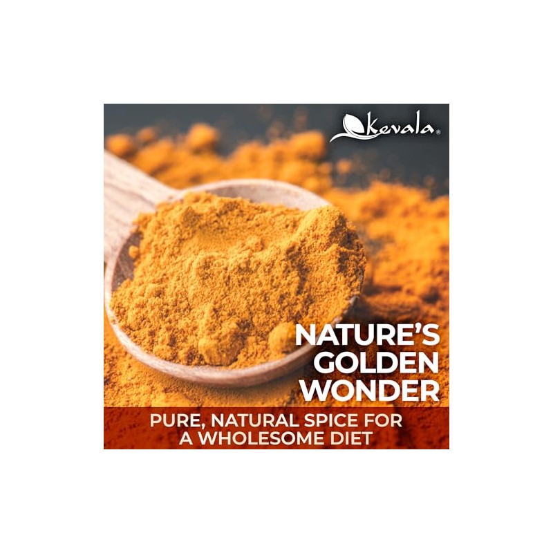 Kevala Cúrcuma Orgánica en Polvo - 454 g, Curcuma en