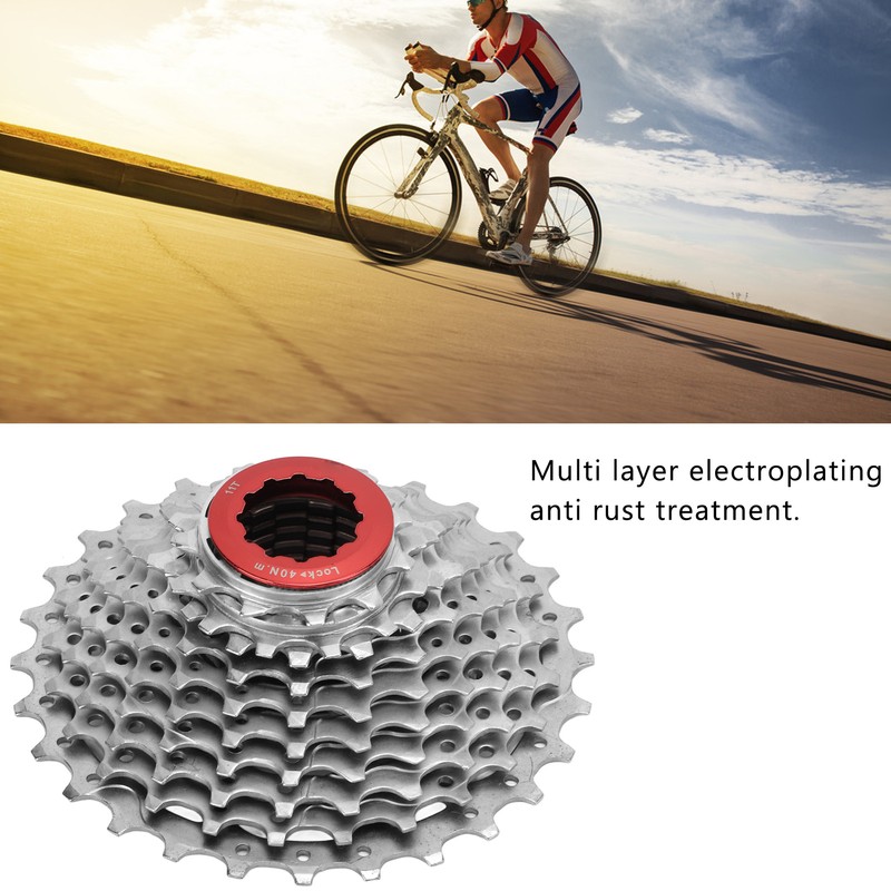Bicycle Freewheel 28T 10 Speed Cassette Sprocket Wheel Nickel Chrome