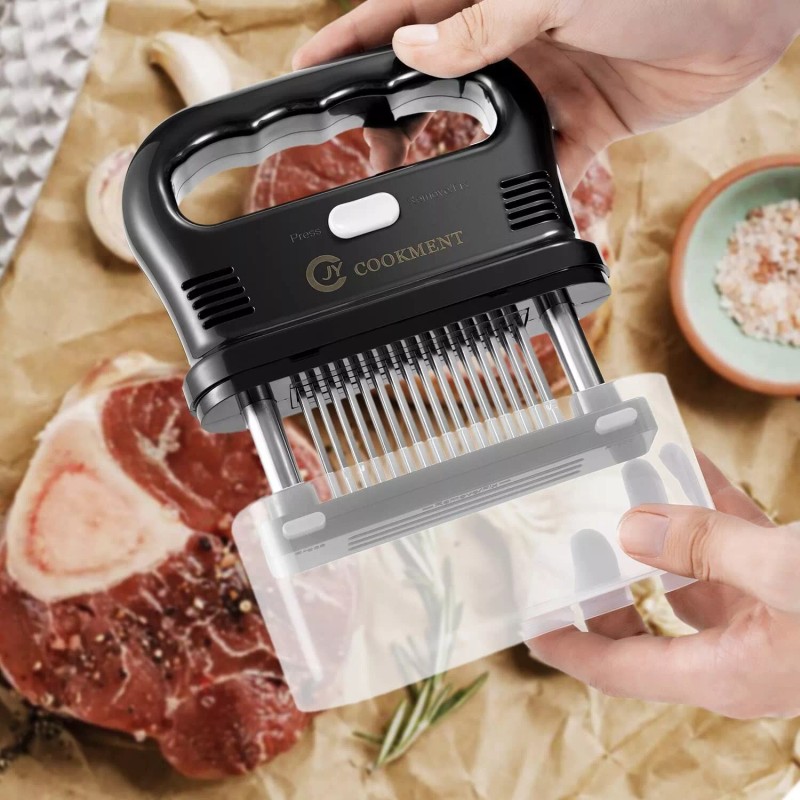 JY COOKMENT Meat Tenderizer Tool with 48 Stainless Steel Ultra