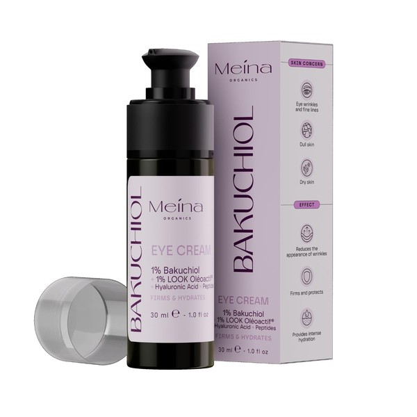 Meina 1% Bakuchiol Eye Cream Against Wrinkles and Dark Circles,