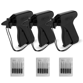 Motex 3 Packs of Tagging Gun Kit – Includes 3 Standard Price Tag Attacher Guns for Clothes Labeler with 18 Needles for Clothing, Standard Retail Store Warehouse Consignment Garage Yard Sale