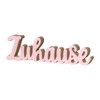levandeo Lettering Home L30 cm Pastel Pink Wood Table Decoration