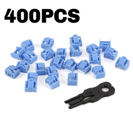 Snblzhef 400Pcs Blue RJ45 Port Ethernet LAN Hub Anti Dust Cover Plug Cap Blockout Protector with Proprietary Lock and Key