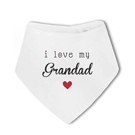 BWW Print - I Love My Grandad - Baby Bandana Bib, Boy or Girl