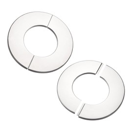 sourcing map Wall Split Flange, Stainless Steel Round Escutcheon Plate for 70mm Diameter Pipe 2Pcs