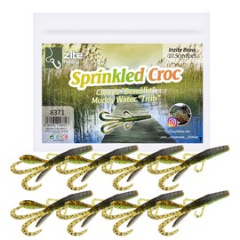Zite Fishing InZite Braw Creature Bait, 10.5 cm, Rubber Bait, Crab Simitate, Perch & Zander Fishing, Perch Bait & Zander Bait, Ideal for Texas, Carolina & Cheburashka Rigs Spin Fishing (Sprinkled Croc