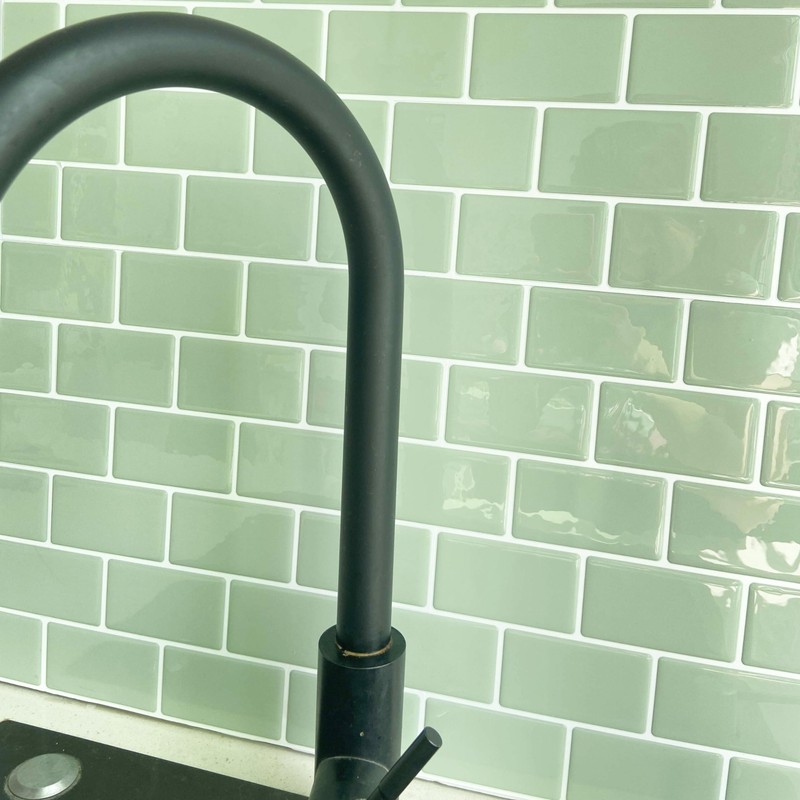 Alwayspon 10 Sheets 3D Peel and Stick PVC Backsplash Tiles,