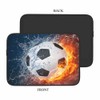 Nicokee Laptop Sleeve Bag 15.4 15.6 Inch,Soccer Ball in Fire
