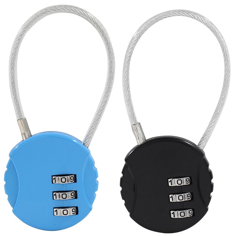 6 Pcs Wire Rope Lock, Mini Combination Lock, Wire Rope
