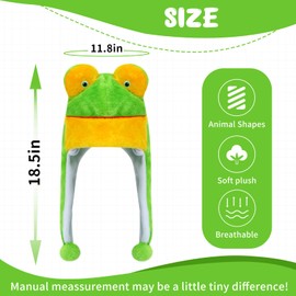 MK MATT KEELY Plush Cute Animal Hat Super Soft Hat with Ear Flaps Funny Warm Cozy Fleece Hat for Kids & Teens Christmas Party Cosplay Hat