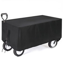 Garden Wagon Cover, Waterproof Dustproof Folding Wagons Rain Cover, 210D Silver Coated Oxford Outdoor Garden Wagon Cart Cover for Garden Camping Shopping (97*56*51cm)