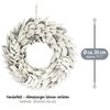 com-four® Door and Table Wreath for Christmas, White Advent Wreath