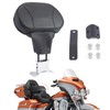FIASRAC Adjustable Rider Backrest for Harley Touring - Detachable Plug-in