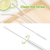 4 Pack Stainless Steel Straws with 2 Built-in Cleaning Brushes