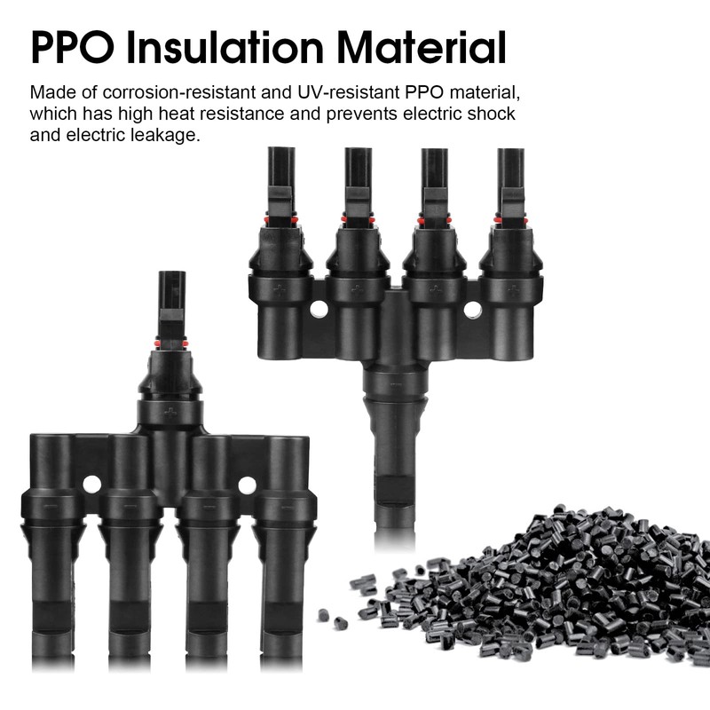 PAEKQ 4 to 1 Solar Panel Connectors T Branch Connectors