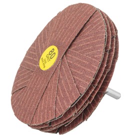 Peachtree Woodworking Supply 4 inch Mop Star Molding Flap Sander Wheel for Hand Drill or Drill Press 1/4" Shank 80 Grit