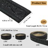 WADILE WADILE 360" x 1.57" 3D Wall Edging Self Adhesive, Pattern Molding Peel and Stick Wallpaper Border, Flexible Base Moulding Trim Mirror Border Lines, Black, 4PC
