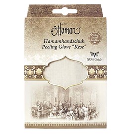 Ottoman Care Line Kese Silkworm Peeling Hamam Glove 100% Silk for Sensitive Skin Single Pack