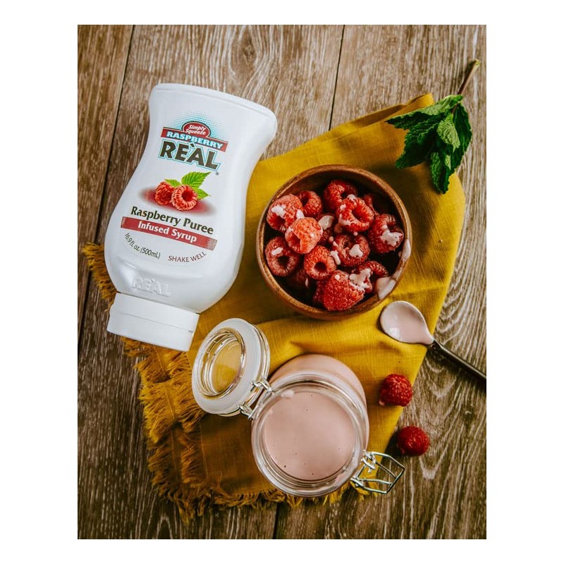 Raspberry Reàl Infused Exotics, Raspberry Puree Infused Syrup, 16.9 FL
