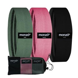 MONZÓ| Bandas de Resistencia para Ejercicio | Ligas de Resistencia para Ejercicio | Hip Bands | Light, Med y Heavy| Gluteo | HIIT | Yoga |