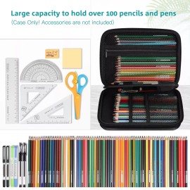 FINPAC Pencil Case Holder Slot, Large MultiLayer Watercolor Pen Bag w/Zipper ...