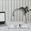 Large Crystal Perfume Tray, 15.7" x 11.8" Silver Glass Mirror