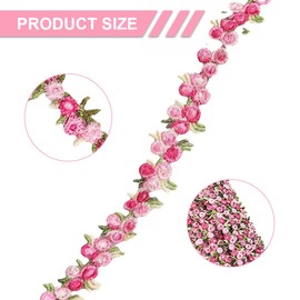 FDCGAS Borders and Ribbons for Sewing – 5 Yard Floral Lace Border Flowers Lace Trim Decorative Ribbon Borders Ribbons and Ribbons for Sewing, Embellishments, Clothing, DIY