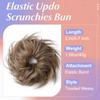 S-noilite Messy Hair Bun Extension Tousled Scrunchie Fluffy Scrunchy Wavy