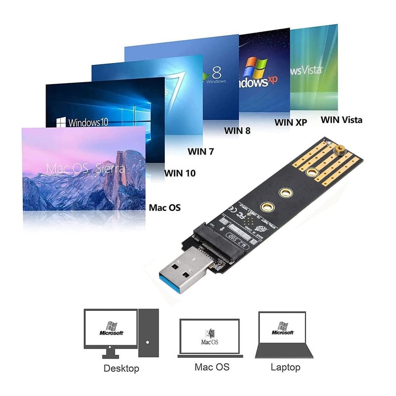 MOXCAHER M.2 SSD External Case [NVMe & SATA Compatible] M.2