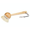 Living Nostalgia Small Round Bamboo Dish Scrub Brush