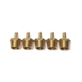 Generic Brass Barbed Fitting Coupler / Connector 3/4" Male BSPT x 3/8"(10mm)Hose Barb Fuel Gas Water (Pack of 5)