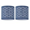 firstchoicelighting Set of 2 Navy Blue Table Lamp Shades, Lampshades
