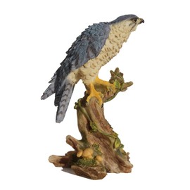 5.25 Inch Peregrine Falcon on Branch Decorative Figurine, Gray and Tan