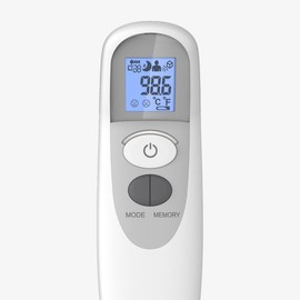 Mother’s Choice Touch-Free Forehead Thermometer: Fast 1-Second Accurate Reading with Fever Alert, Night Mode - Suitable for Babies, Children, and Adults, Measures Forehead, Food & Water Temperature