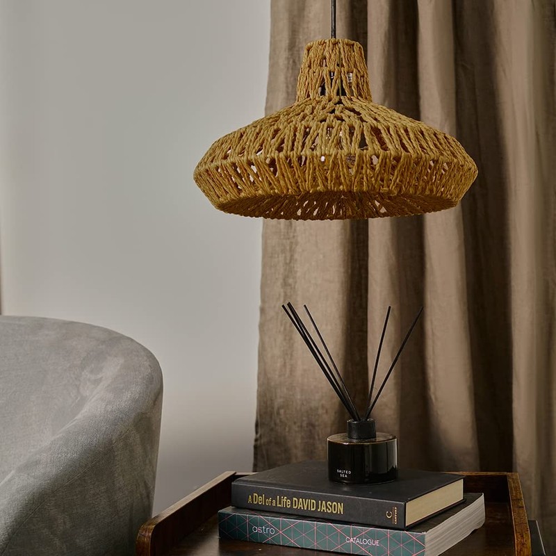 MiniSun, Natural Woven Ceiling Pendant Light Shade Weave Rope Lampshade